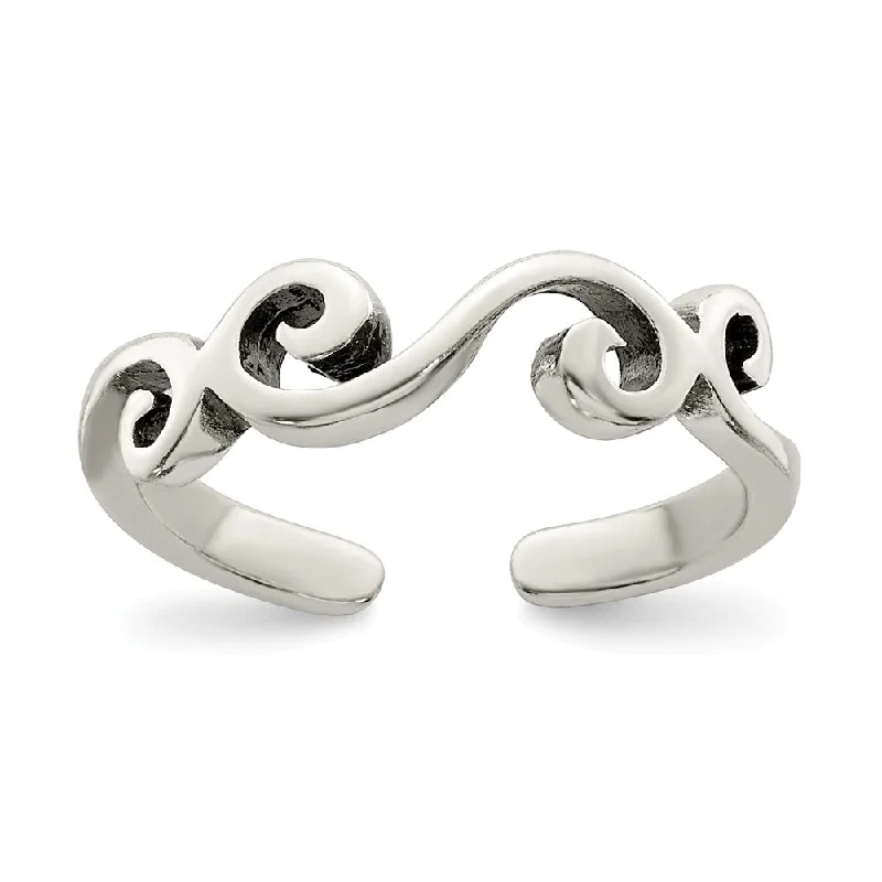 Exclusive Jewelry Sale – Grab Timeless Pieces Now Swirl Toe Ring in Sterling Silver