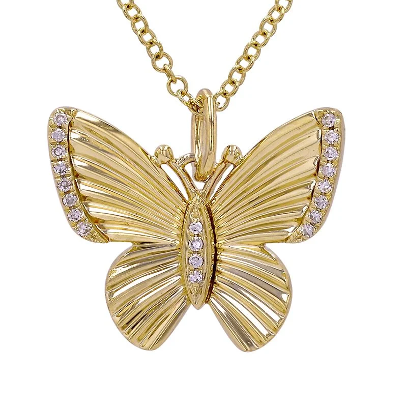 Your Dream Jewelry At Dream Prices TAYLOR FLUTED BUTTERFLY NECKLACE
