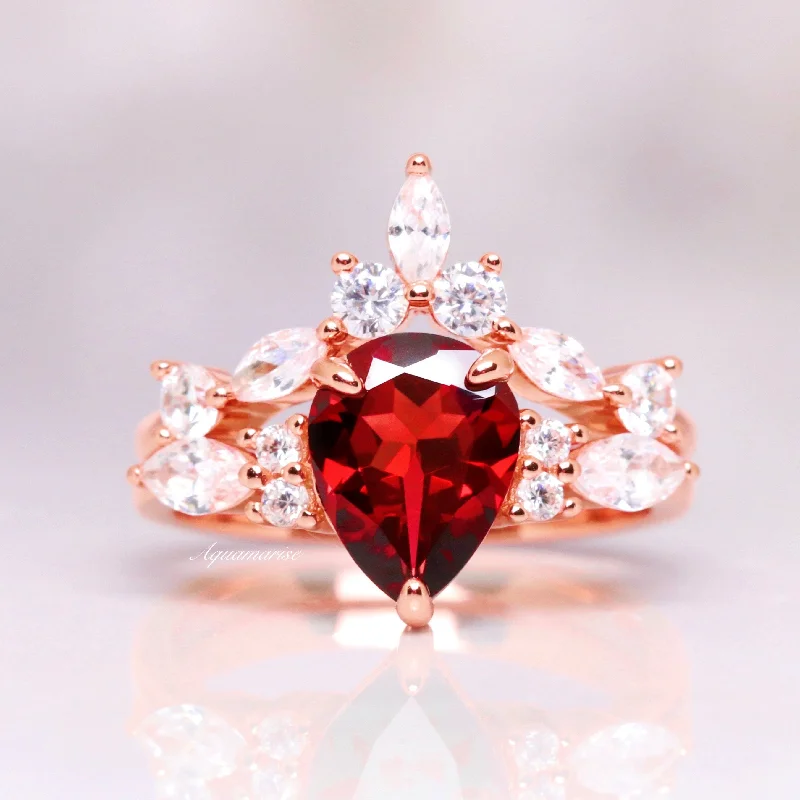 Best Jewelry Sale – Shop Exclusive Designs Now Evelyn Garnet Ring Set- 14K Rose Gold Vermeil Best Jewelry Sale – Shop Exclusive Designs Now Evelyn Garnet Ring Set- 14K Rose Gold Vermeil
