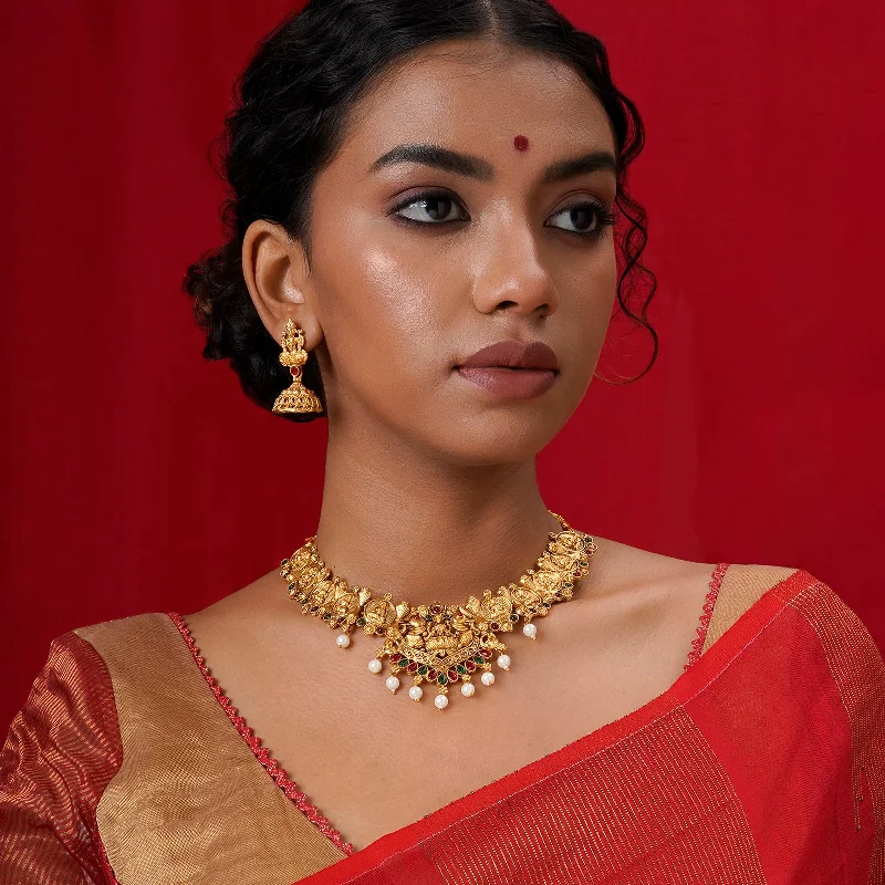 Trendy And Classic Jewelry Now At Reduced Prices Teejh Ganesa Gold Red And Green Necklace Set Trendy And Classic Jewelry Now At Reduced Prices Teejh Ganesa Gold Red And Green Necklace Set