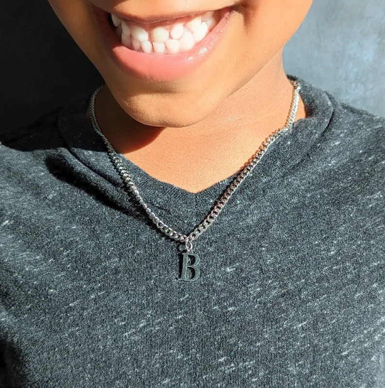 Jewelry Clearance Sale – Final Reductions Unisex Kids' Steel Initial Necklace