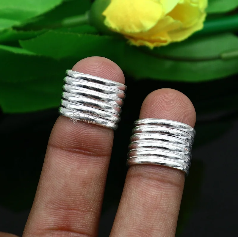 Personalized Jewelry Sale – Unique Gifts At Low Prices Vintage antique Spiral design plain traditional cultural style solid silver toe ring band women's jewelry from Rajasthan India ntr106 Personalized Jewelry Sale – Unique Gifts At Low Prices Vintage antique Spiral design plain traditional cultural style solid silver toe ring band women's jewelry from Rajasthan India ntr106