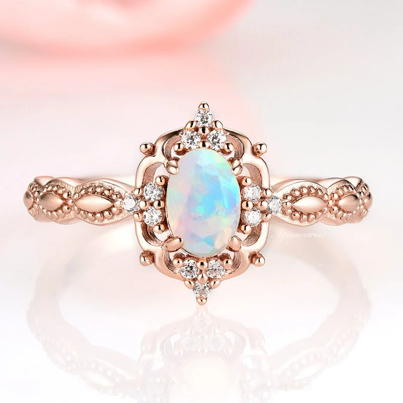 Jewelry Sale Bonanza – Grab Your Sparkle Now Claire Australian Opal Ring-14K Rose Gold Vermeil Jewelry Sale Bonanza – Grab Your Sparkle Now Claire Australian Opal Ring-14K Rose Gold Vermeil
