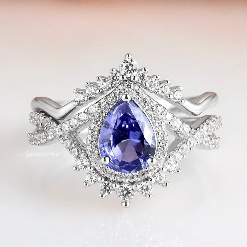 Stunning Statement Jewelry, Unbeatable Discounts Harper Tanzanite Ring Set- Sterling Silver Stunning Statement Jewelry, Unbeatable Discounts Harper Tanzanite Ring Set- Sterling Silver