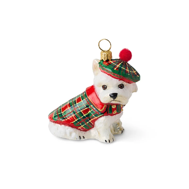 Limited-Stock Jewelry Sale – Once It's Gone, It's Gone Westie in Tartan Tam-o'-Shanter Ornament Limited-Stock Jewelry Sale – Once It's Gone, It's Gone Westie in Tartan Tam-o'-Shanter Ornament