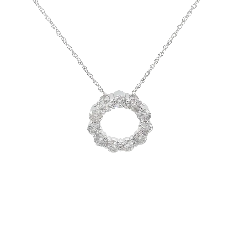 Affordable Elegance – Premium Jewelry At Special Prices White Gold Diamond Circle Pendant Necklace Affordable Elegance – Premium Jewelry At Special Prices White Gold Diamond Circle Pendant Necklace