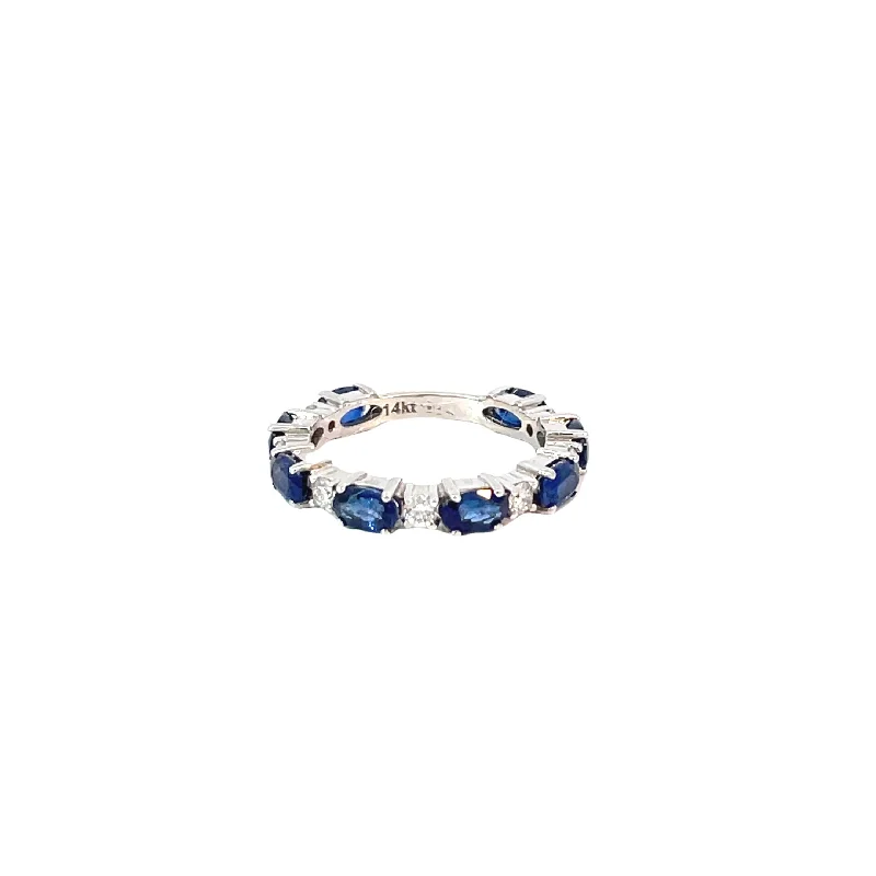 Elegant Jewelry Styles At Budget-Friendly Prices White Gold Diamond Sapphire Ring