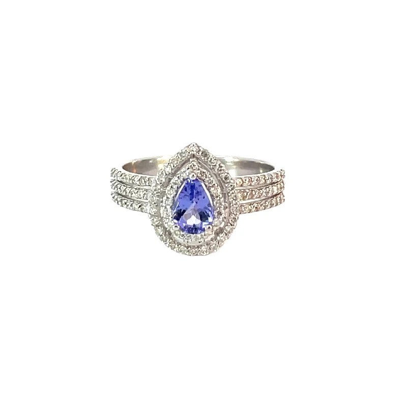Must-Have Jewelry At Unbelievable Discounts White Gold Diamond Tanzanite Ring