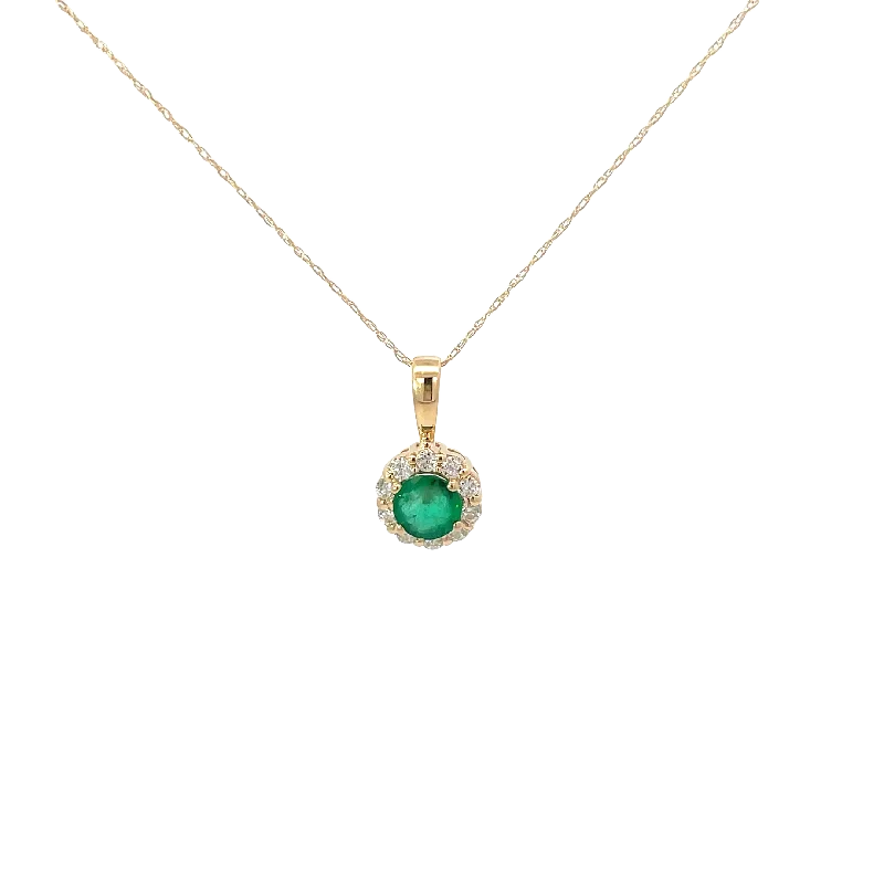 Once-A-Year Jewelry Sale – Grab Your Favorites Now Yellow Gold Emerald Diamond Halo Necklace Once-A-Year Jewelry Sale – Grab Your Favorites Now Yellow Gold Emerald Diamond Halo Necklace