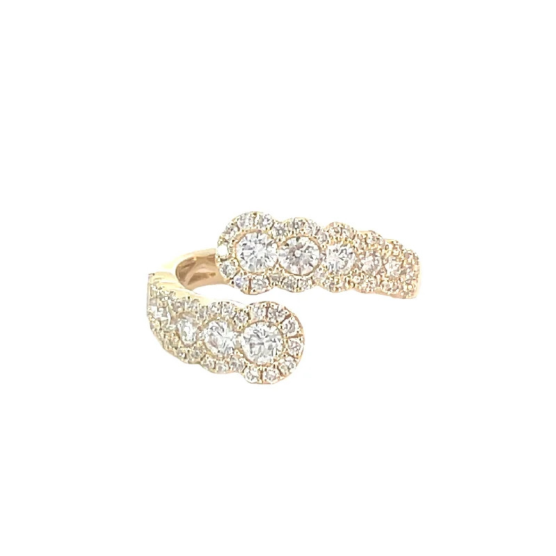Exclusive Online Jewelry Sale – Don't Wait Yellow Gold Open Diamond Ring